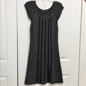 Rebecca Beeson Dark Gray Cap Sleeves Cashmere Blend Knit Dress Jr Size 1